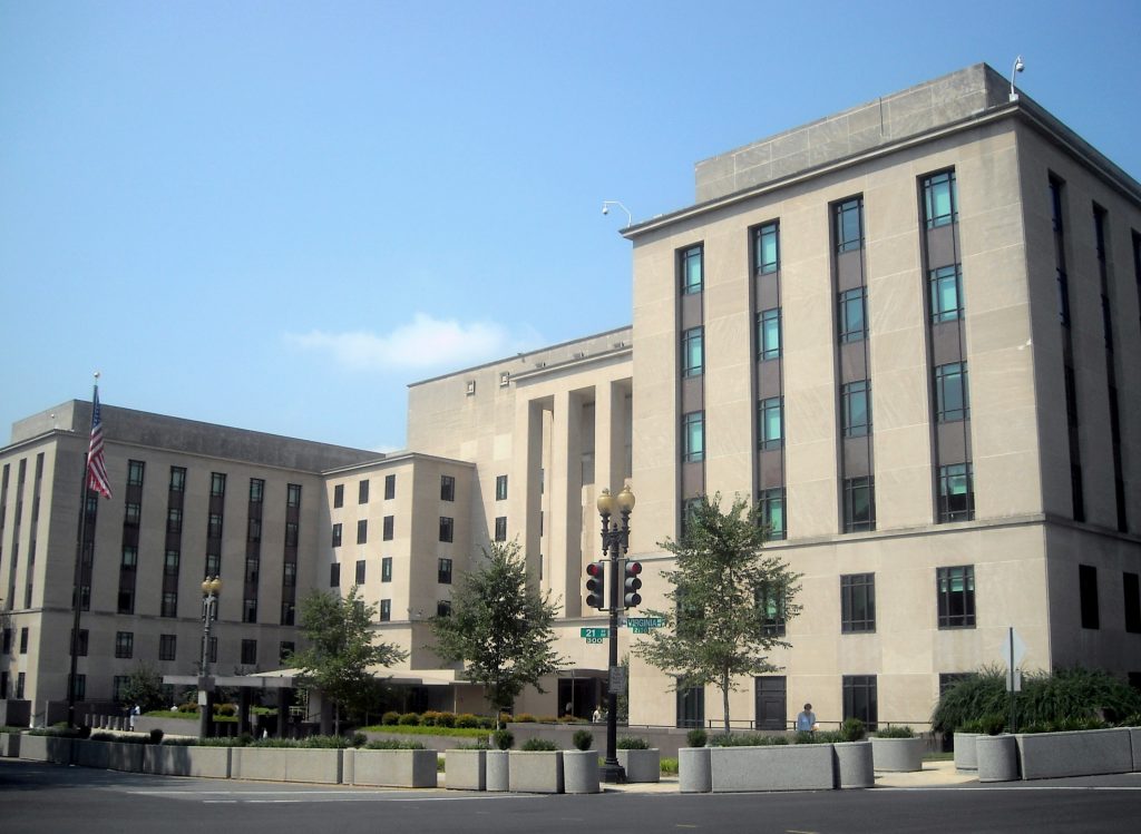 US State Department building in Washington, DC, representing US State Department apostille turnaround times