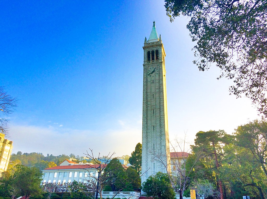 Sather Tower Campanile on UC Berkeley campus, representing getting a University of California Berkeley apostille of diploma/transcript